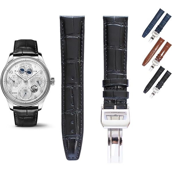 Crocodile Leather Strap For IWC Big Pilot Watches, Croco Watch